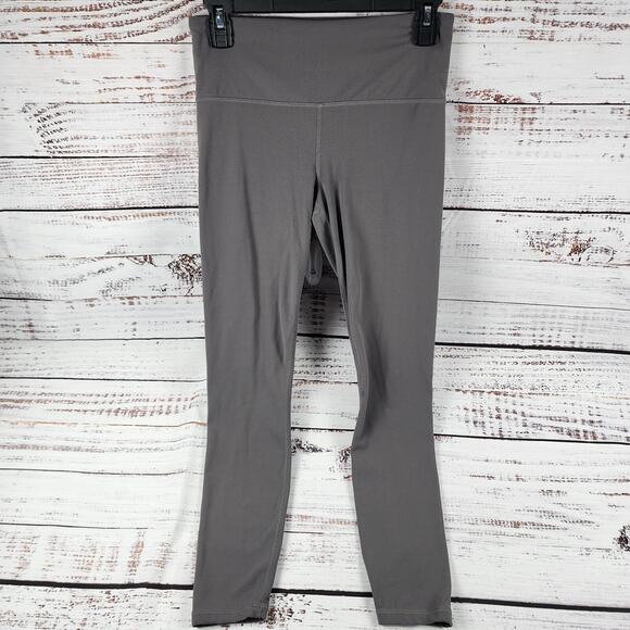 Athleta High Rise Sculpt Leggings Small Gray Stretch Yoga Workout Pants Seamless - Picture 1 of 9